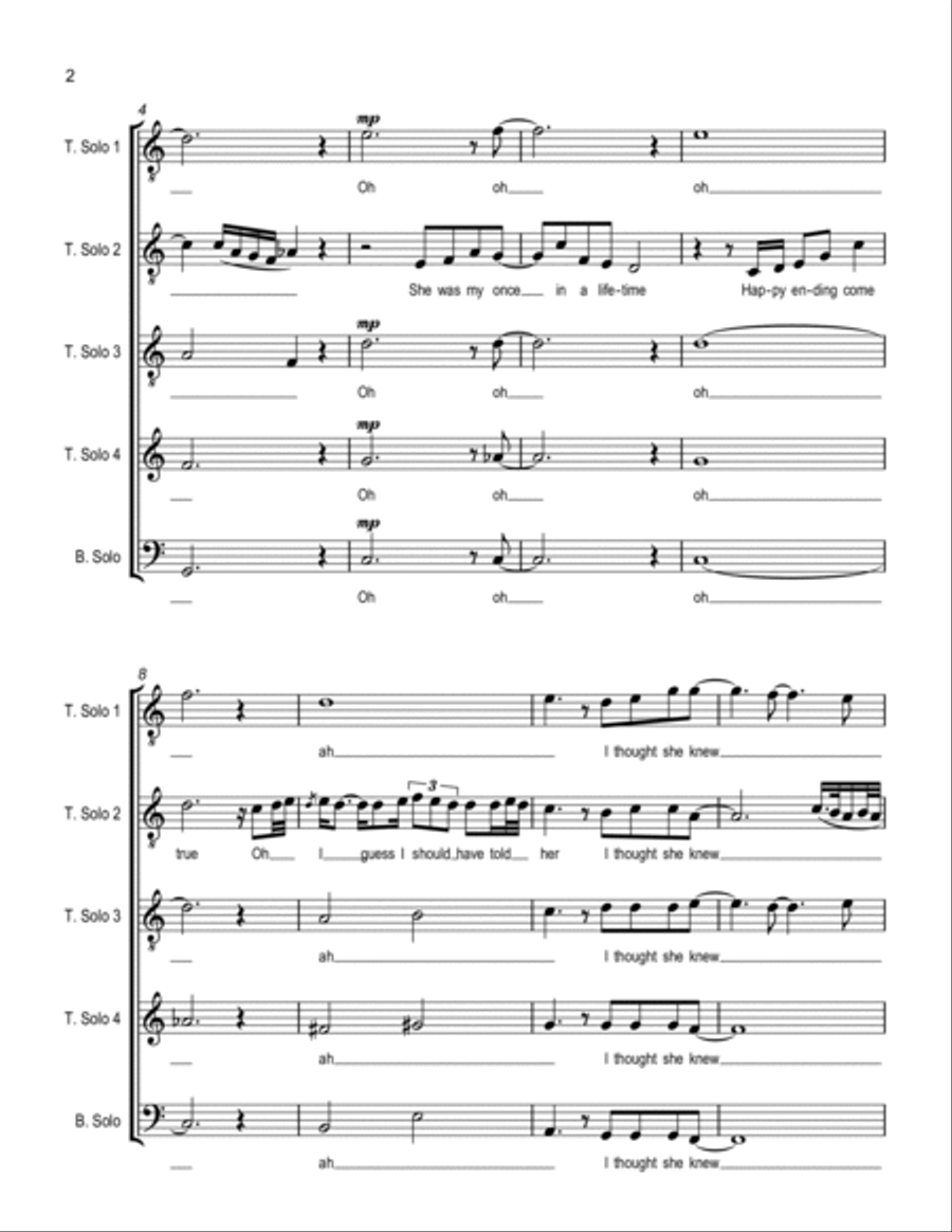 I Thought She Knew A Cappella scores gallery preview page 2