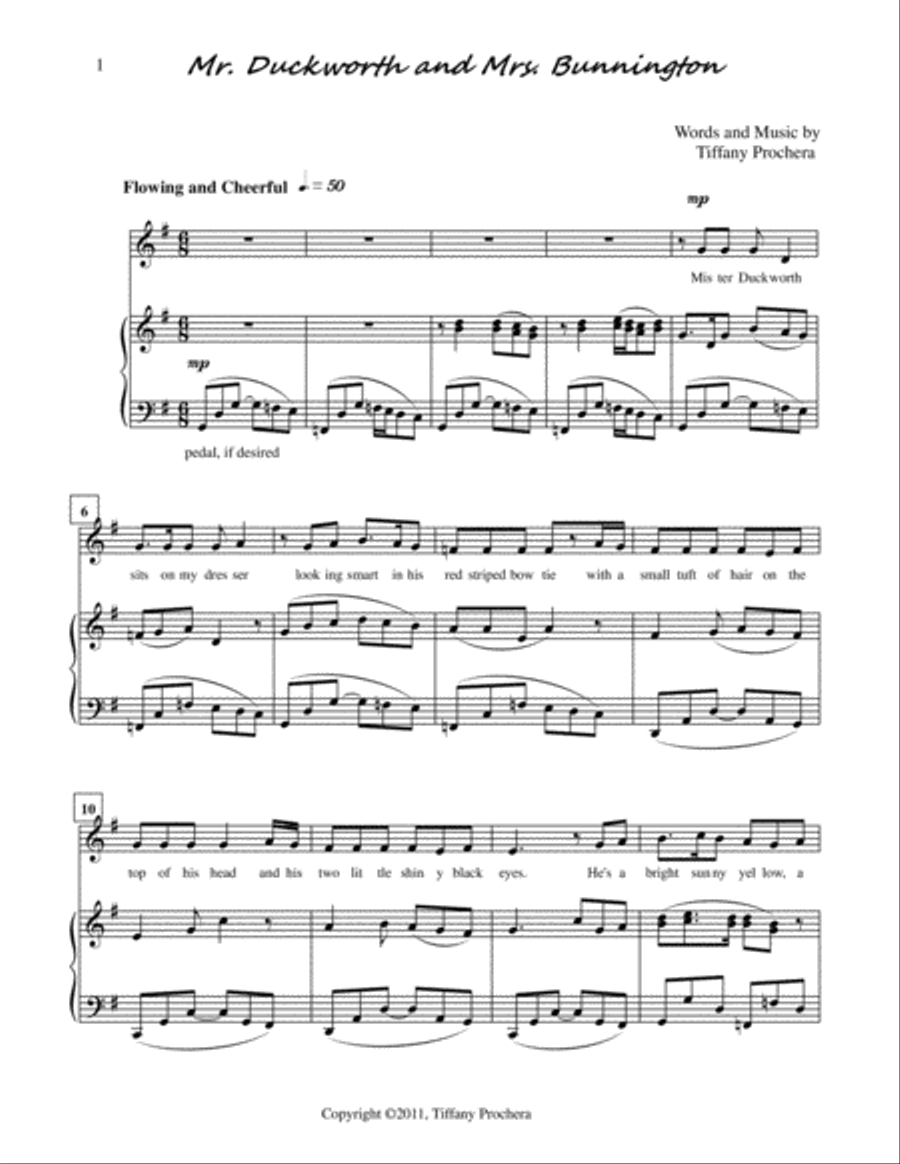 Mr. Duckworth and Mrs. Bunnington - from Bad Moods And Seven Other Super Reasons To Sing A Silly Son Voice Solo scores gallery preview page 2