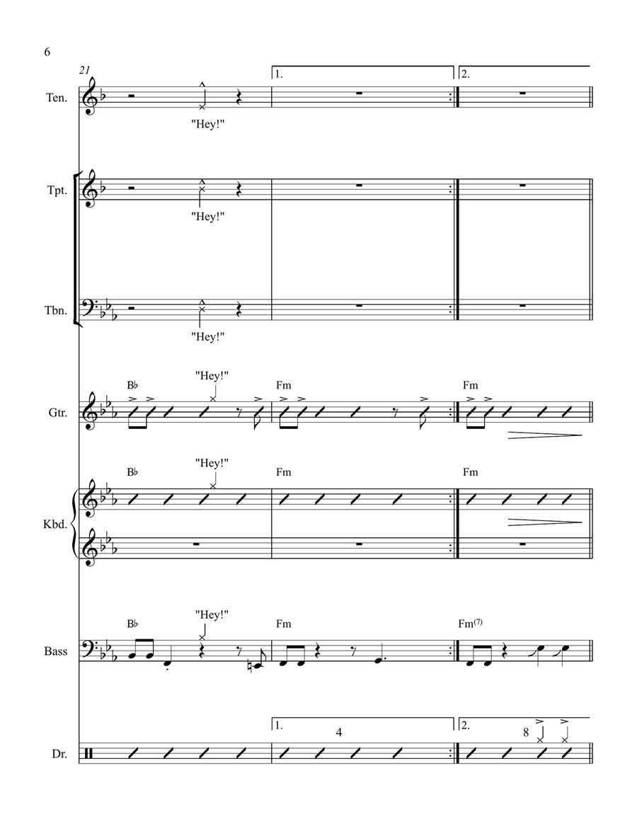 Drag Me Down Drag Me Down Cover Band scores gallery preview page 6