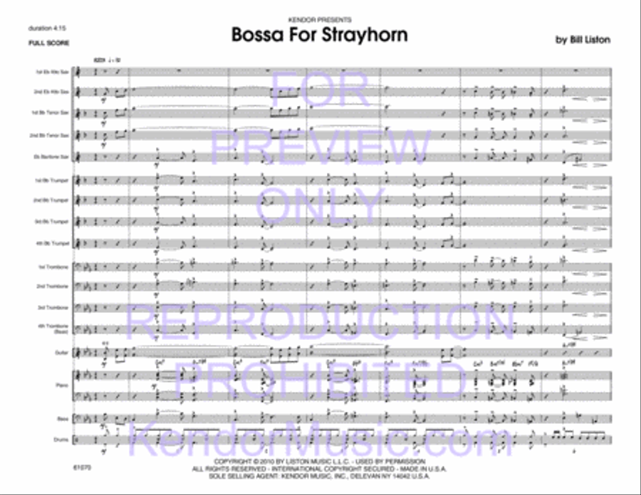 Bossa For Strayhorn Bossa For Strayhorn Jazz Ensemble scores gallery preview page 2