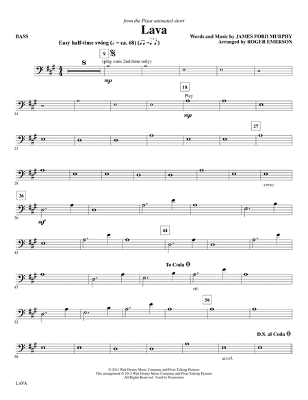 Lava (from Lava) (arr. Roger Emerson) - Bass