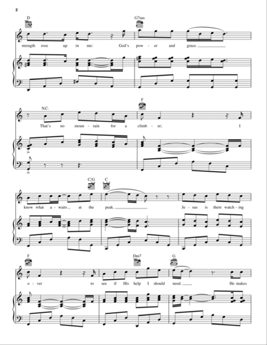 That's No Mountain Piano, Vocal, Guitar scores gallery preview page 2