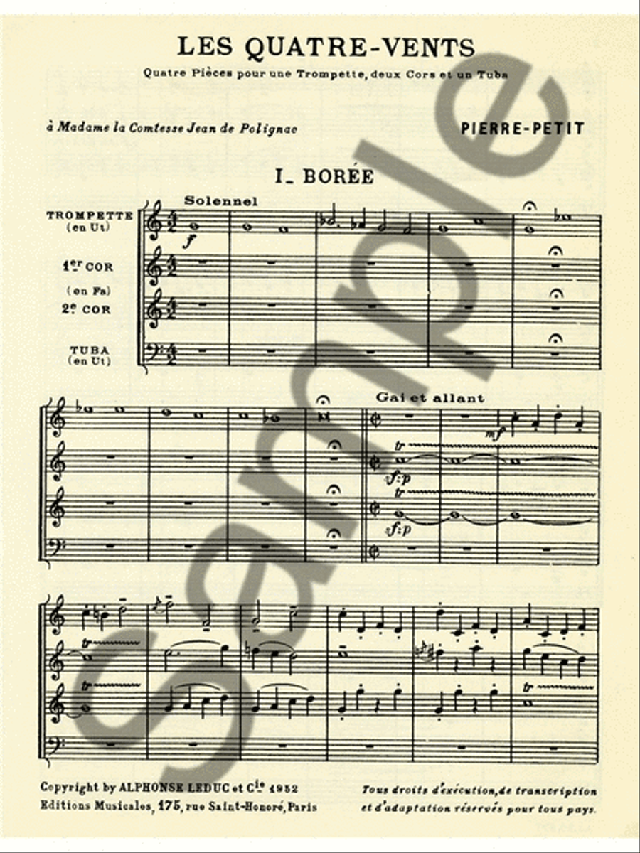 Les Quatre Vents (quartet-brass) School and Community scores gallery preview page 2