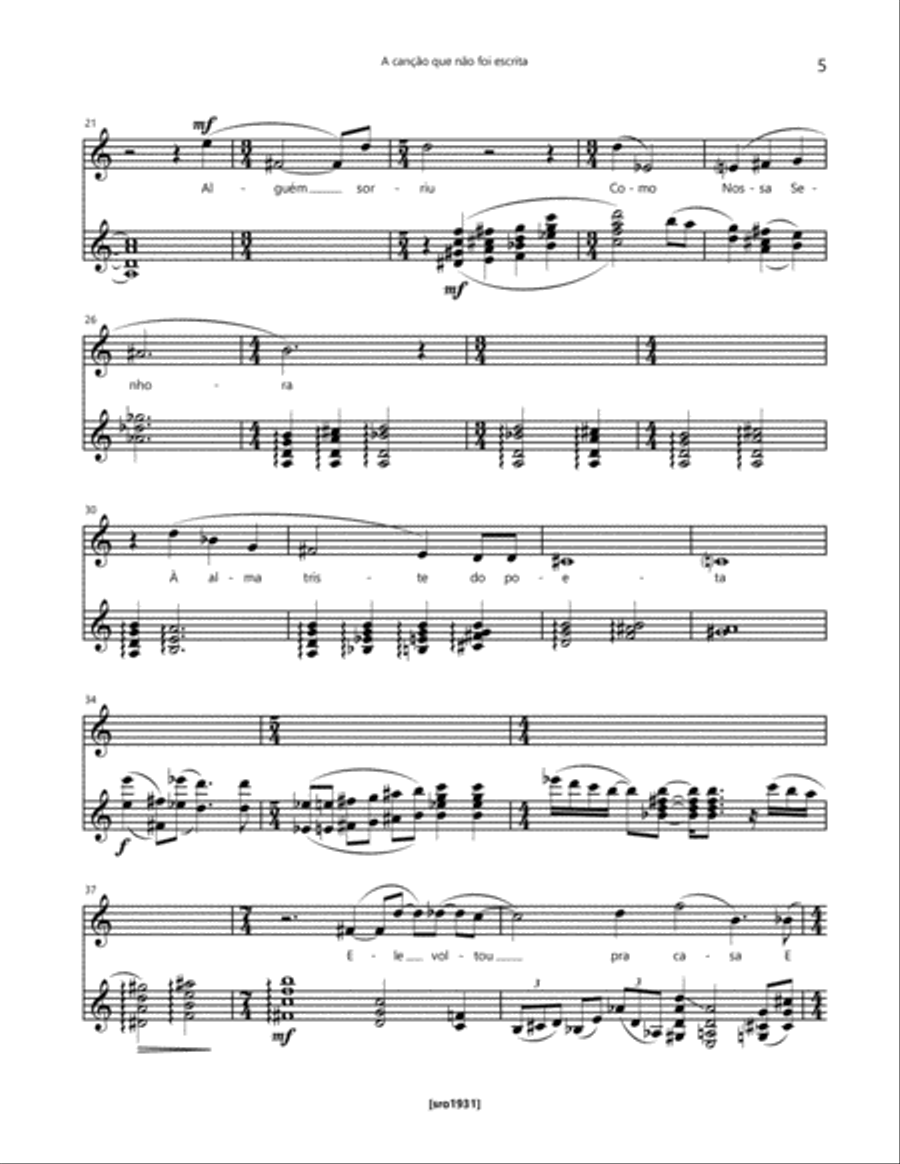 A cancao que nao foi escrita Classical Guitar scores gallery preview page 5