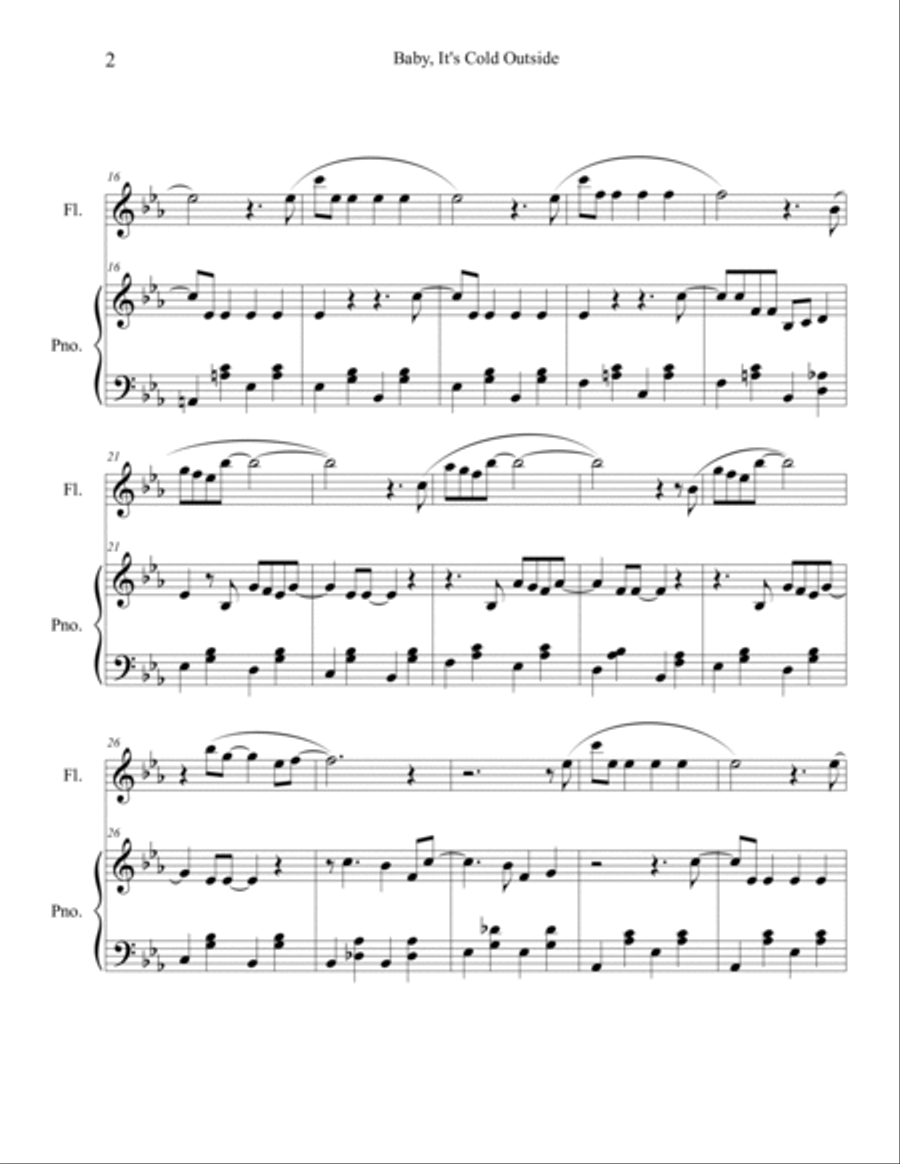Baby, It's Cold Outside Flute Solo scores gallery preview page 2