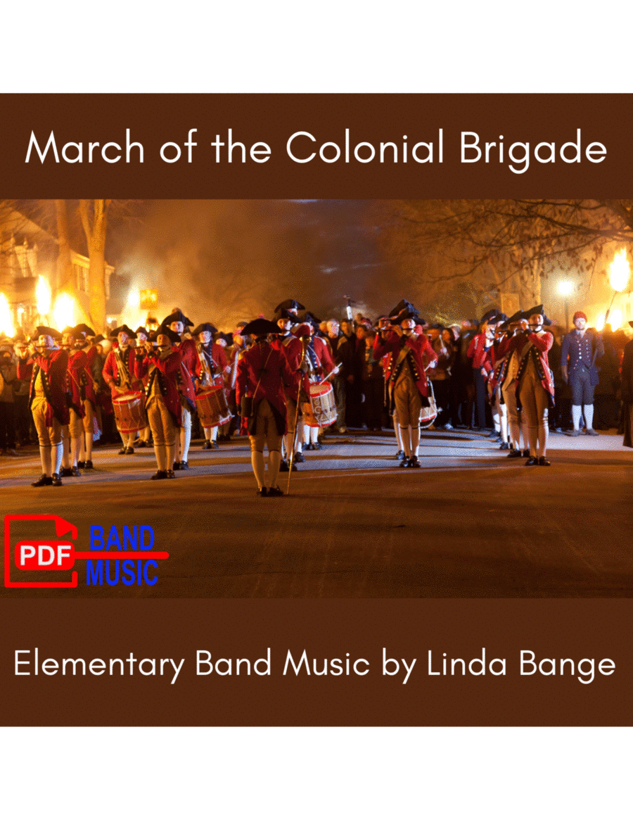 March of the Colonial Brigade Concert Band scores gallery preview page 1