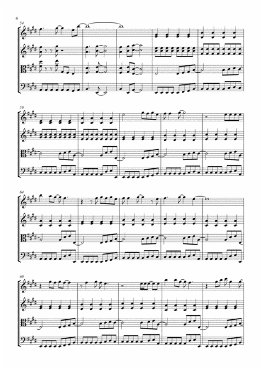 Don't Stop Believin' String Quartet scores gallery preview page 4