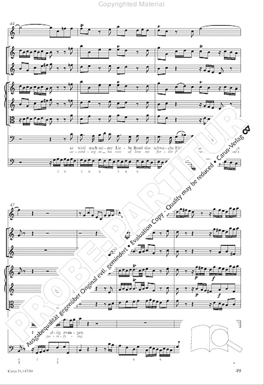 Heart and mouth and thought and action (Herz und Mund und Tat und Leben) (Herz und Mund und Tat und Leben) 4-Part scores gallery preview page 51