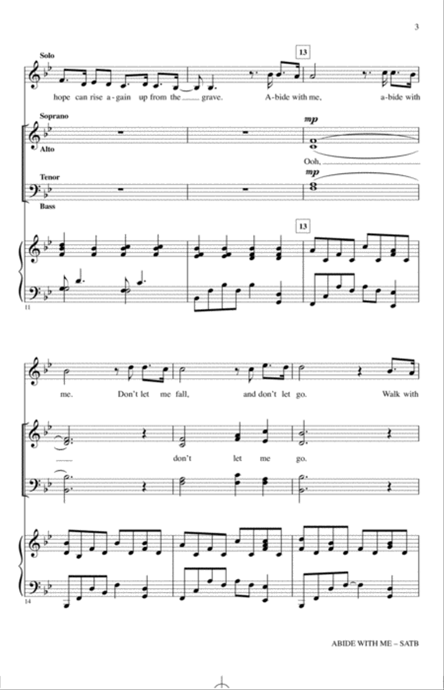 Abide With Me 4-Part scores gallery preview page 2