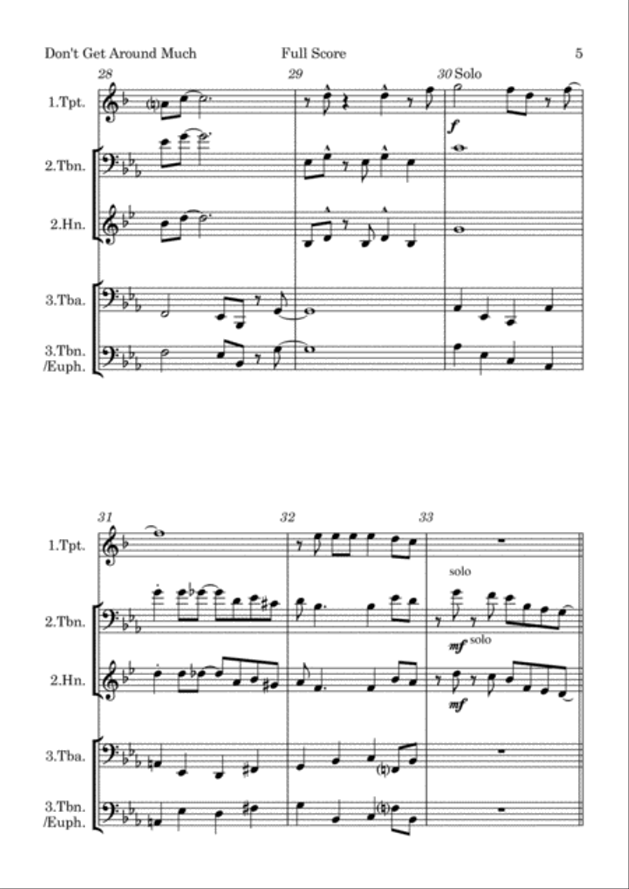 Don't Get Around Much Anymore School and Community scores gallery preview page 5
