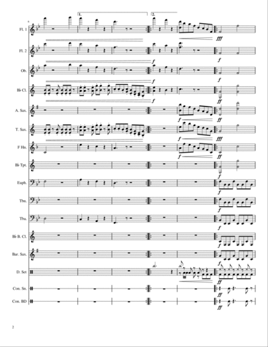 Hopes & Dreams Save The World His Theme Concert Band scores gallery preview page 2