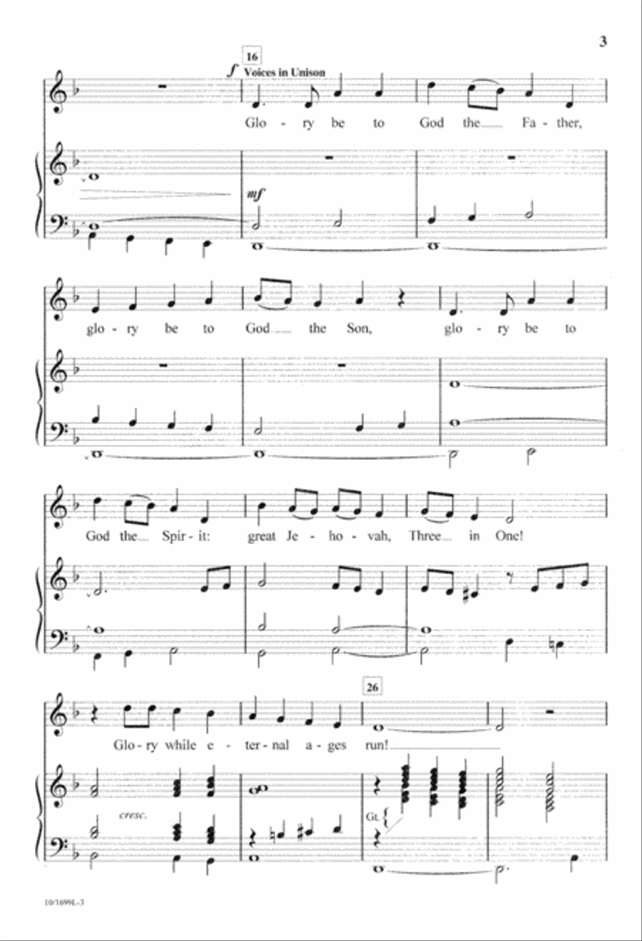 Glory to the King of Kings 4-Part scores gallery preview page 3
