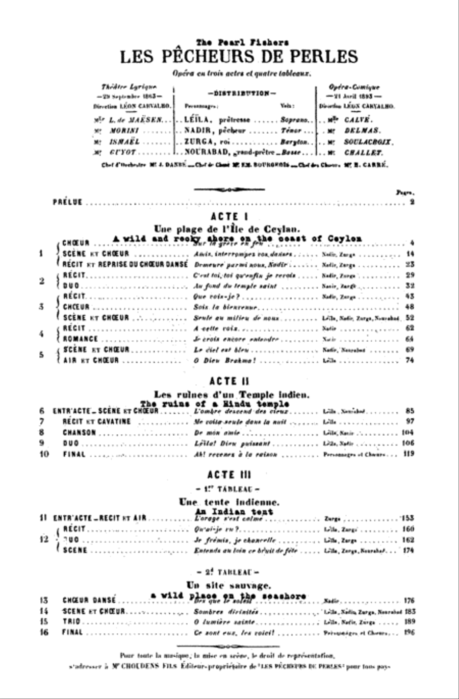 The Pearl Fishers Voice scores gallery preview page 4