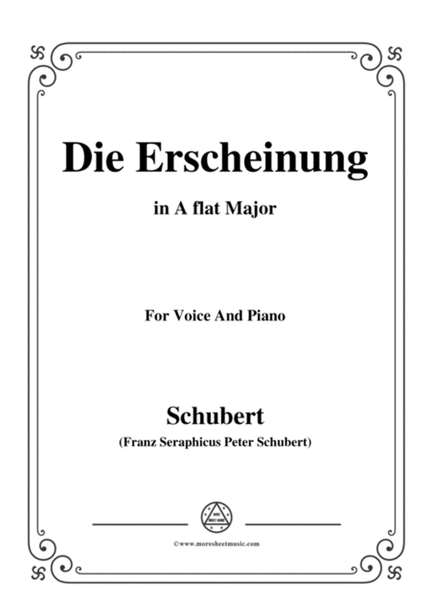 Schubert-Die Erscheinung,Op.108 No.3,in A flat Major,for Voice&Piano image number null