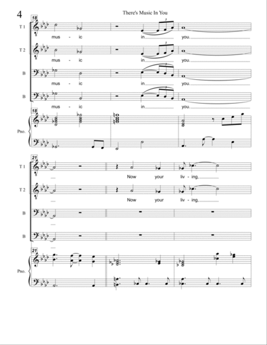 There's Music In You There's Music In You TTBB scores gallery preview page 4