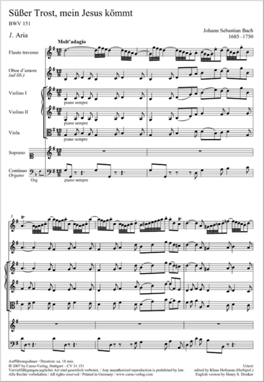 Comfort sweet, that Jesus came 4-Part scores gallery preview page 30