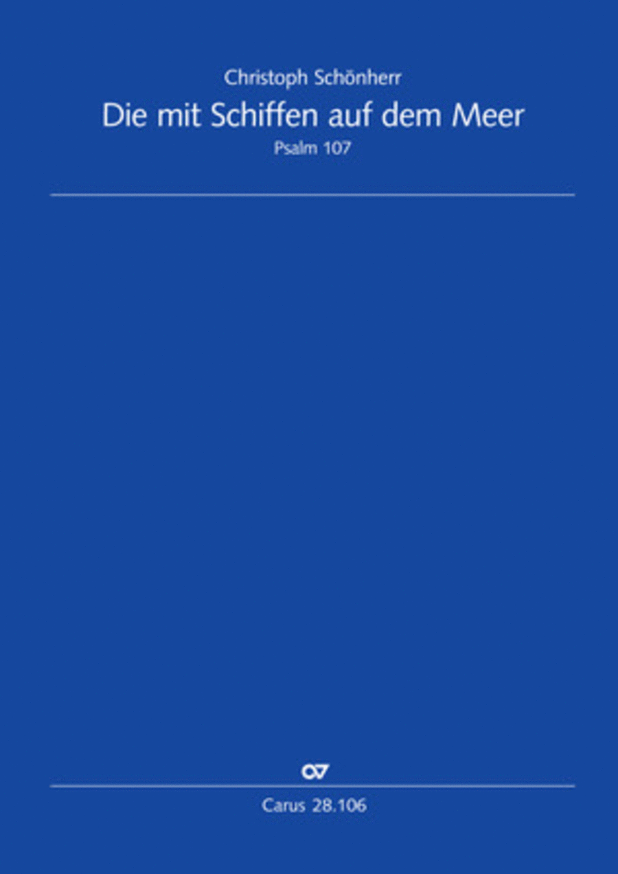 Book cover for Die mit Schiffen auf dem Meer (Psalm 107)