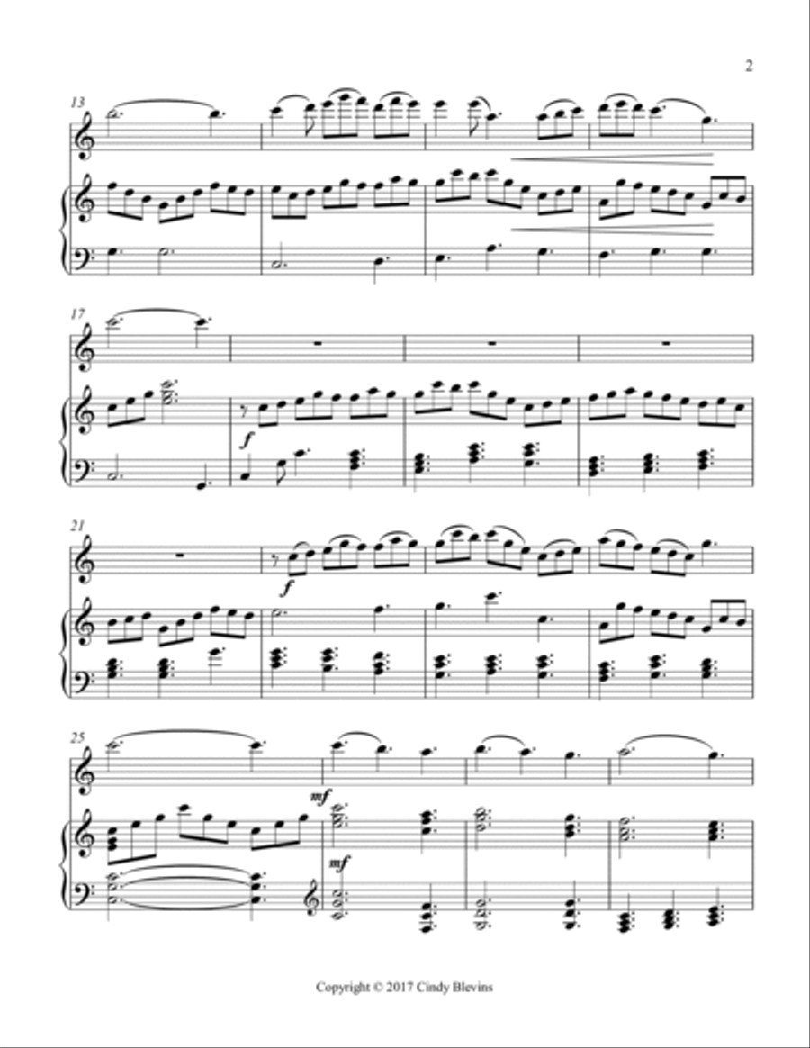 Jesu, Joy of Man's Desiring, for Harp and Flute Flute scores gallery preview page 3