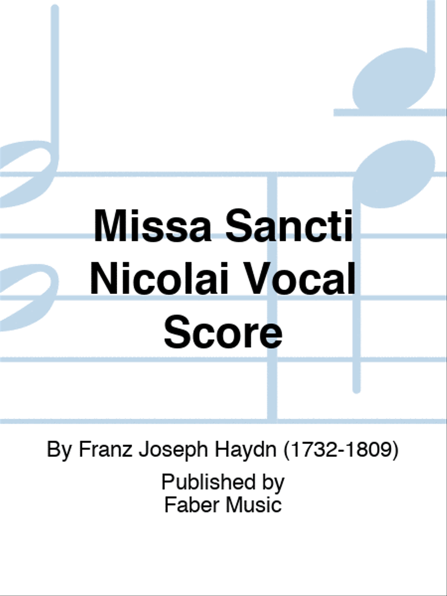 Missa Sancti Nicolai Vocal Score Voice scores gallery preview page 1