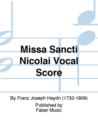 Missa Sancti Nicolai Vocal Score
