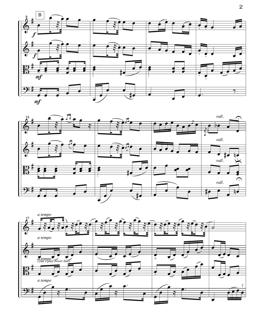 Humoresque by Dvorak String Quartet scores gallery preview page 6