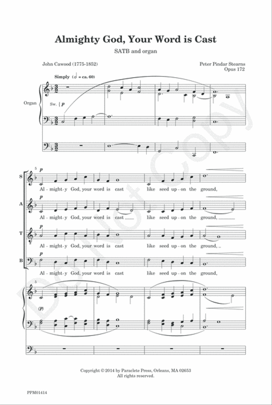 Almighty God, Your Word is Cast 4-Part scores gallery preview page 4