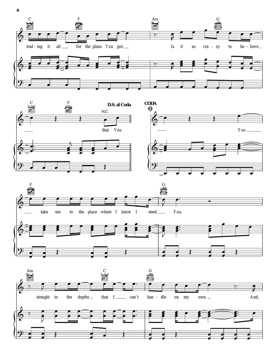 Beyond Me Beyond Me Piano, Vocal, Guitar scores gallery preview page 4