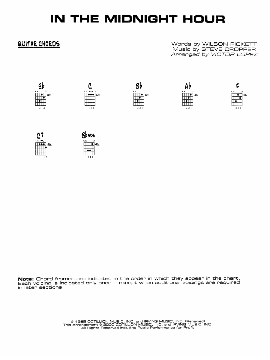 In the Midnight Hour: Guitar Chords
