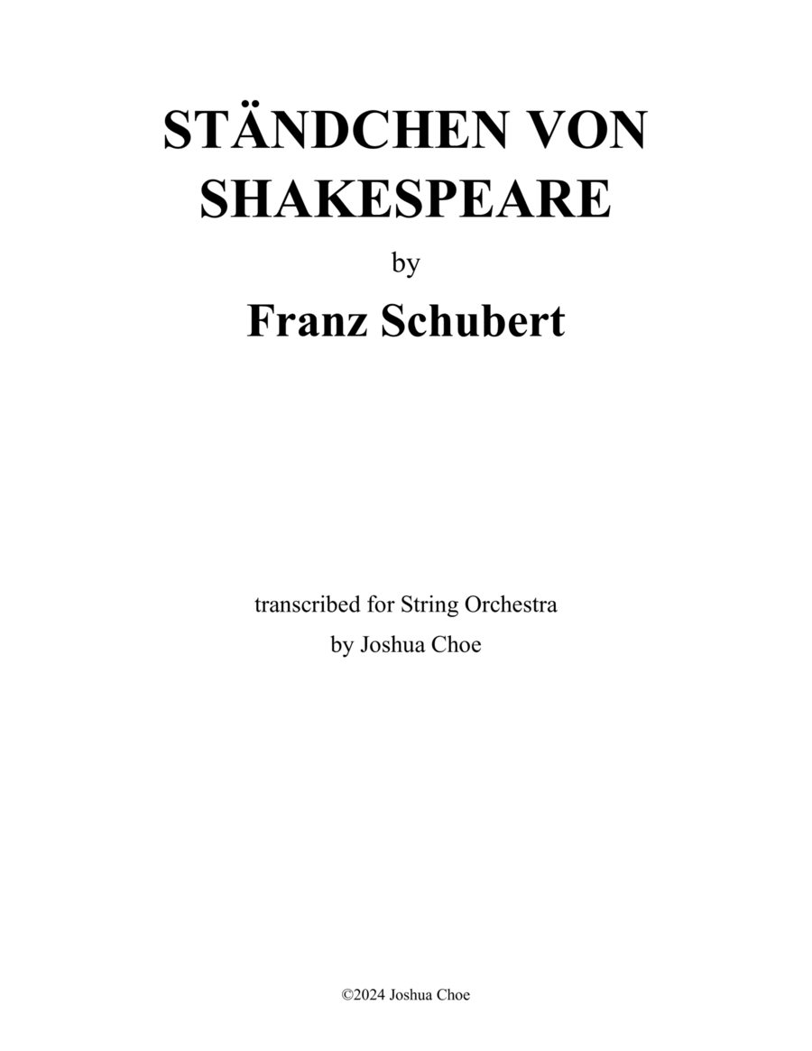Ständchen von Shakespeare, D.889 (Advanced Version, C Major) image number null