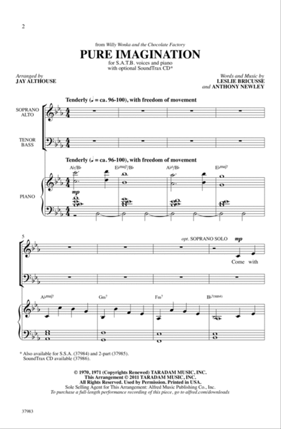 Pure Imagination - SoundTrax CD (CD only) Choir scores gallery preview page 2
