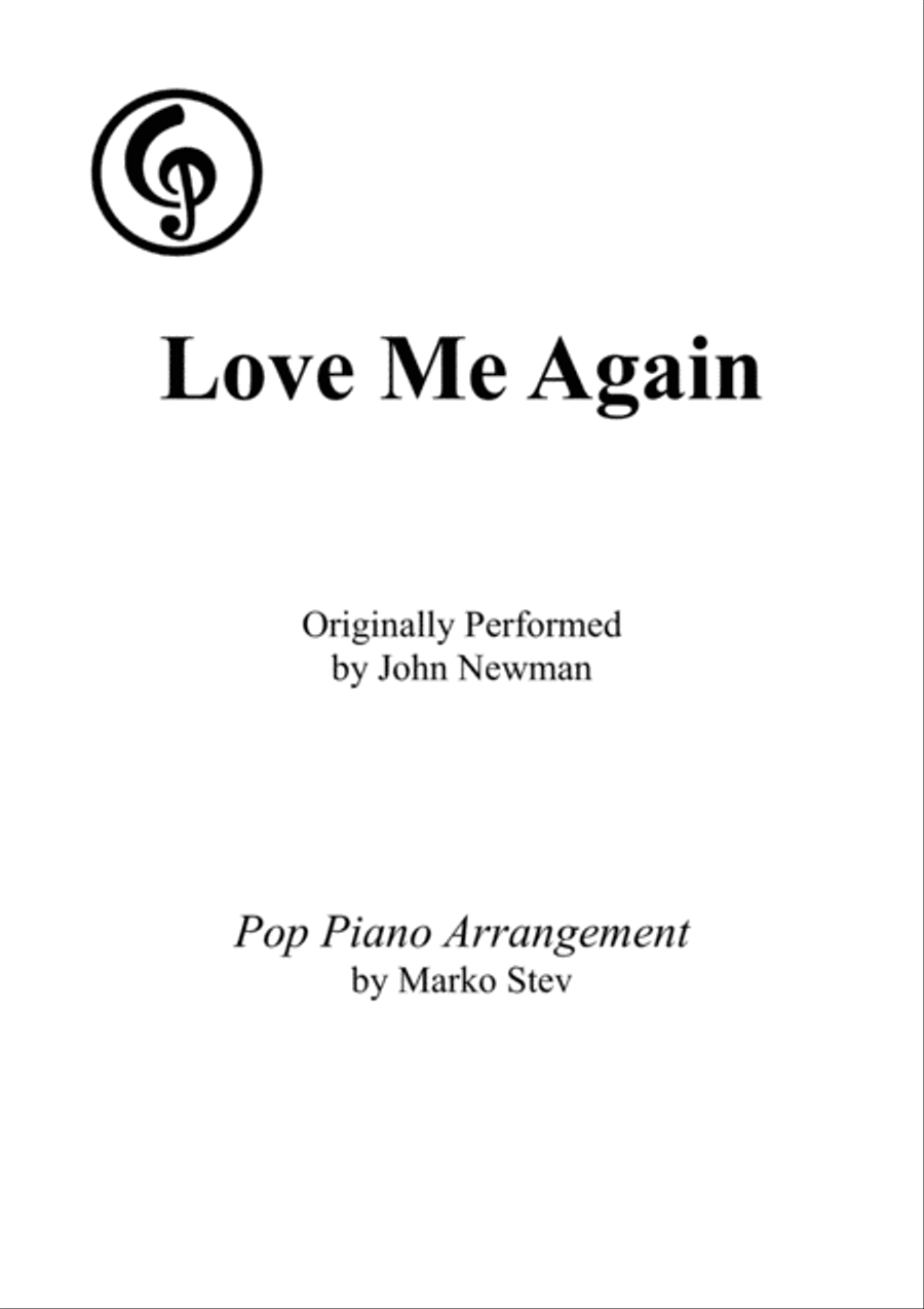 Love Me Again Piano Solo scores gallery preview page 1