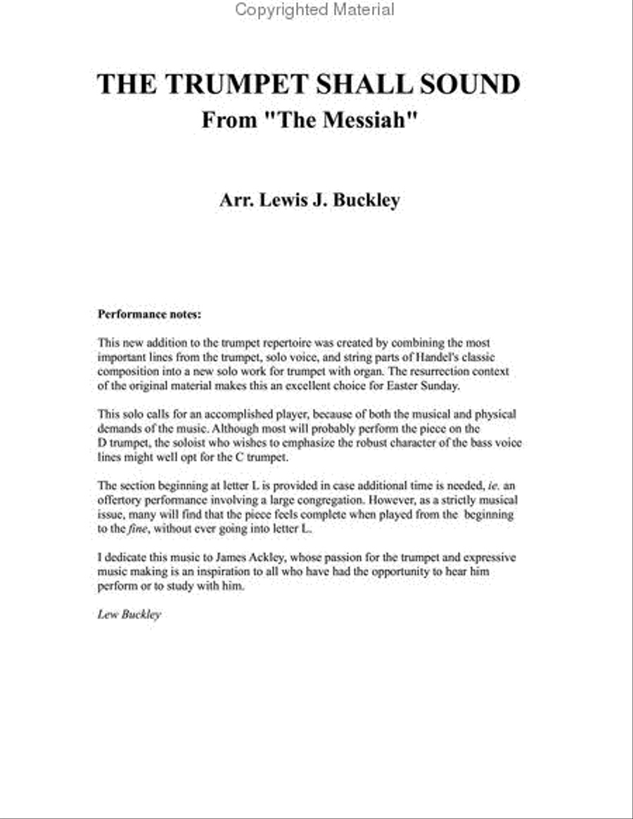 The Trumpet Shall Sound Trumpet Solo scores gallery preview page 2