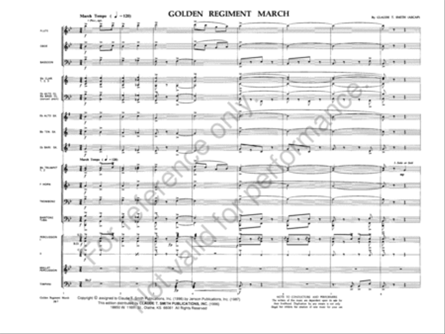 Golden Regiment Golden Regiment Concert Band scores gallery preview page 3