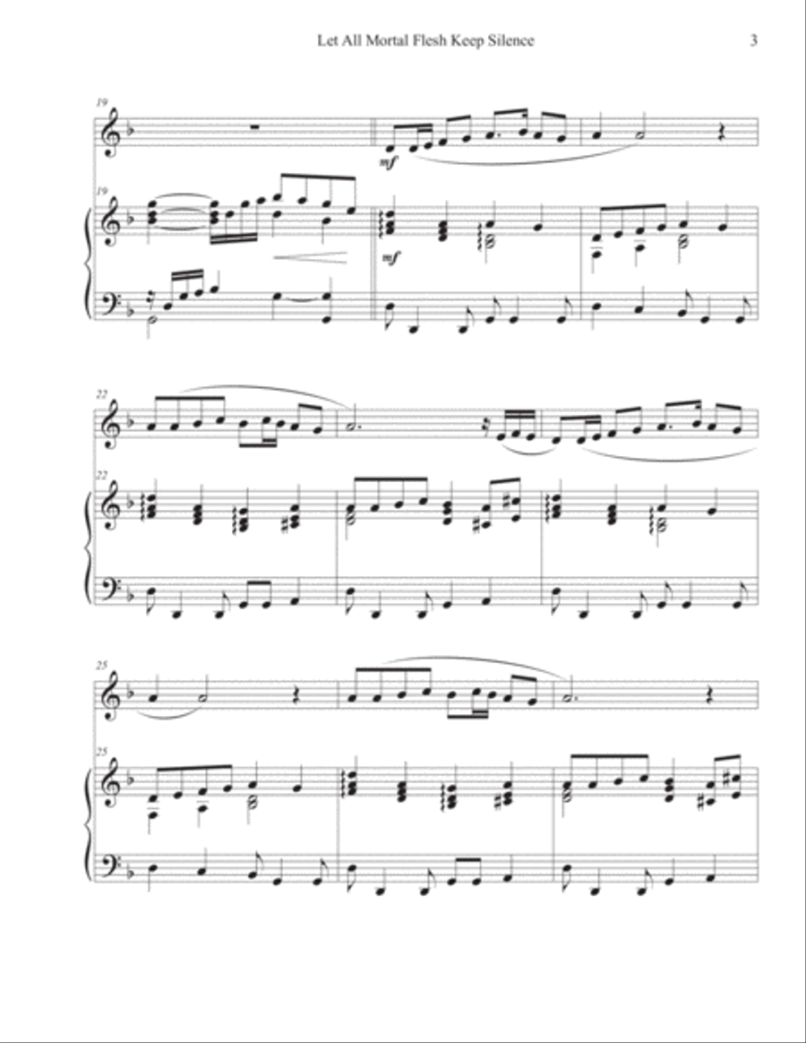 Let All Mortal Flesh Keep Silence (Oboe-Piano) Piano scores gallery preview page 3