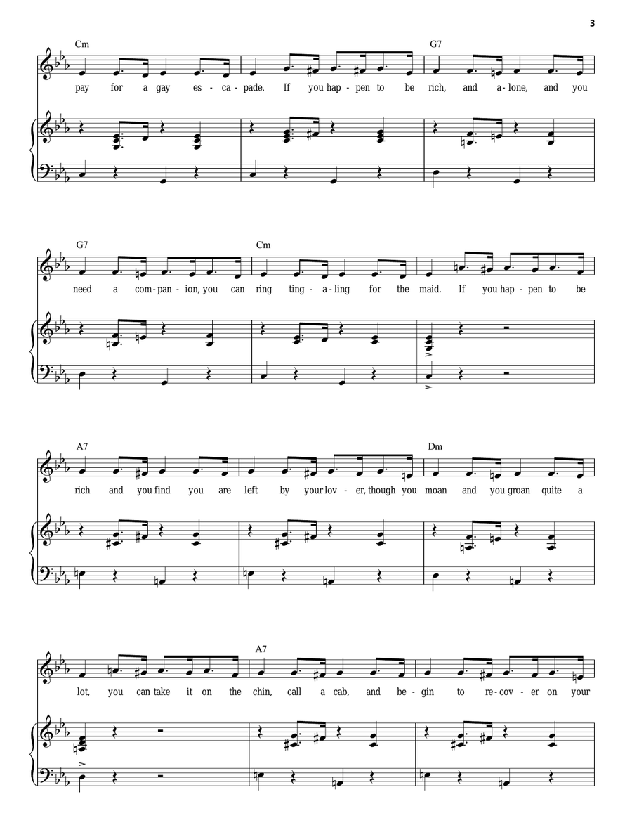 Money, Money Piano, Vocal scores gallery preview page 3