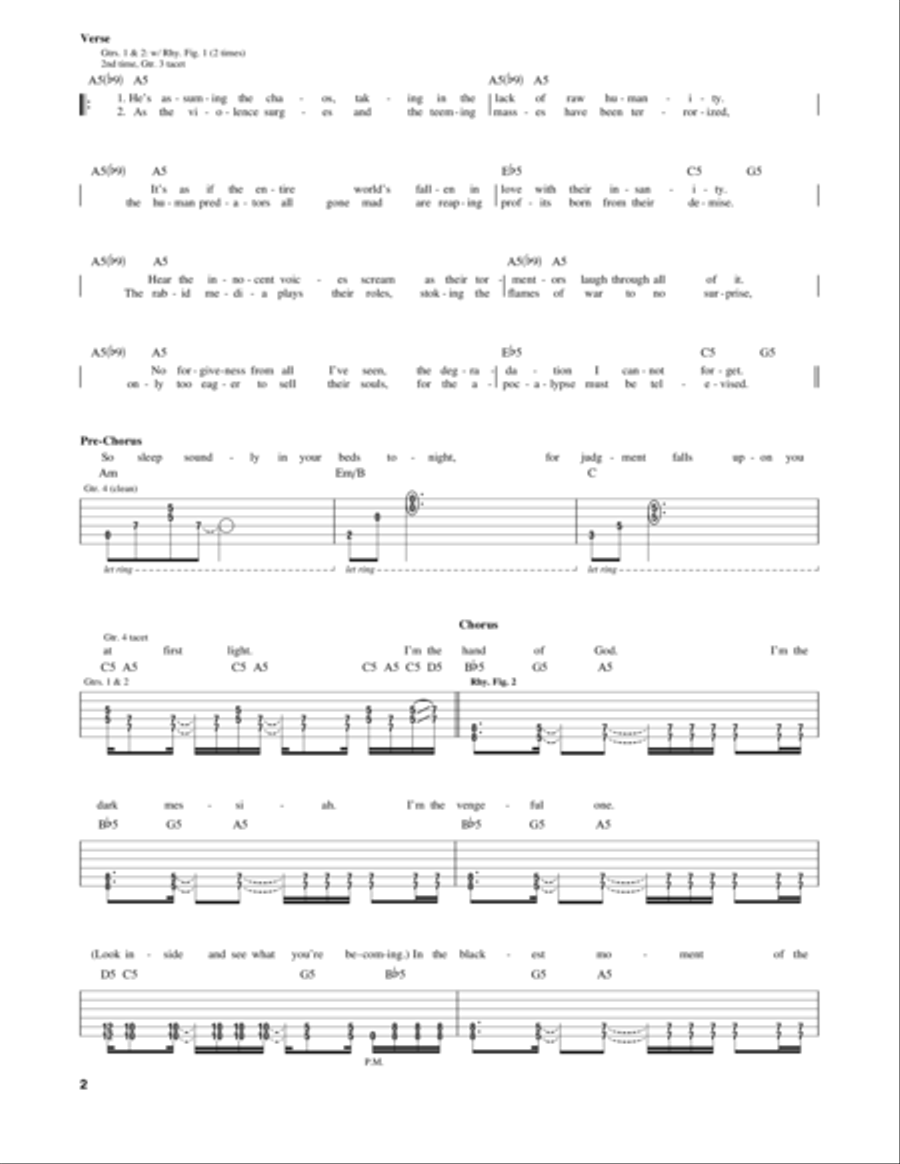The Vengeful One Electric Guitar scores gallery preview page 2