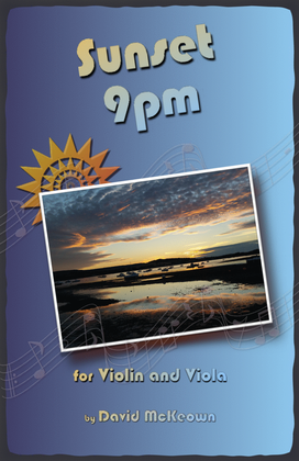 Book cover for Sunset 9pm, for Violin and Viola Duet