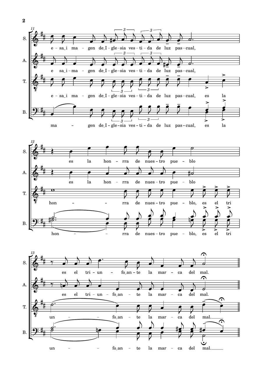Ave, Mater Domini, Virgo Maria 4-Part scores gallery preview page 2
