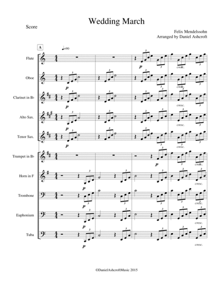 Mendelssohn's Wedding March - Score and Parts image number null