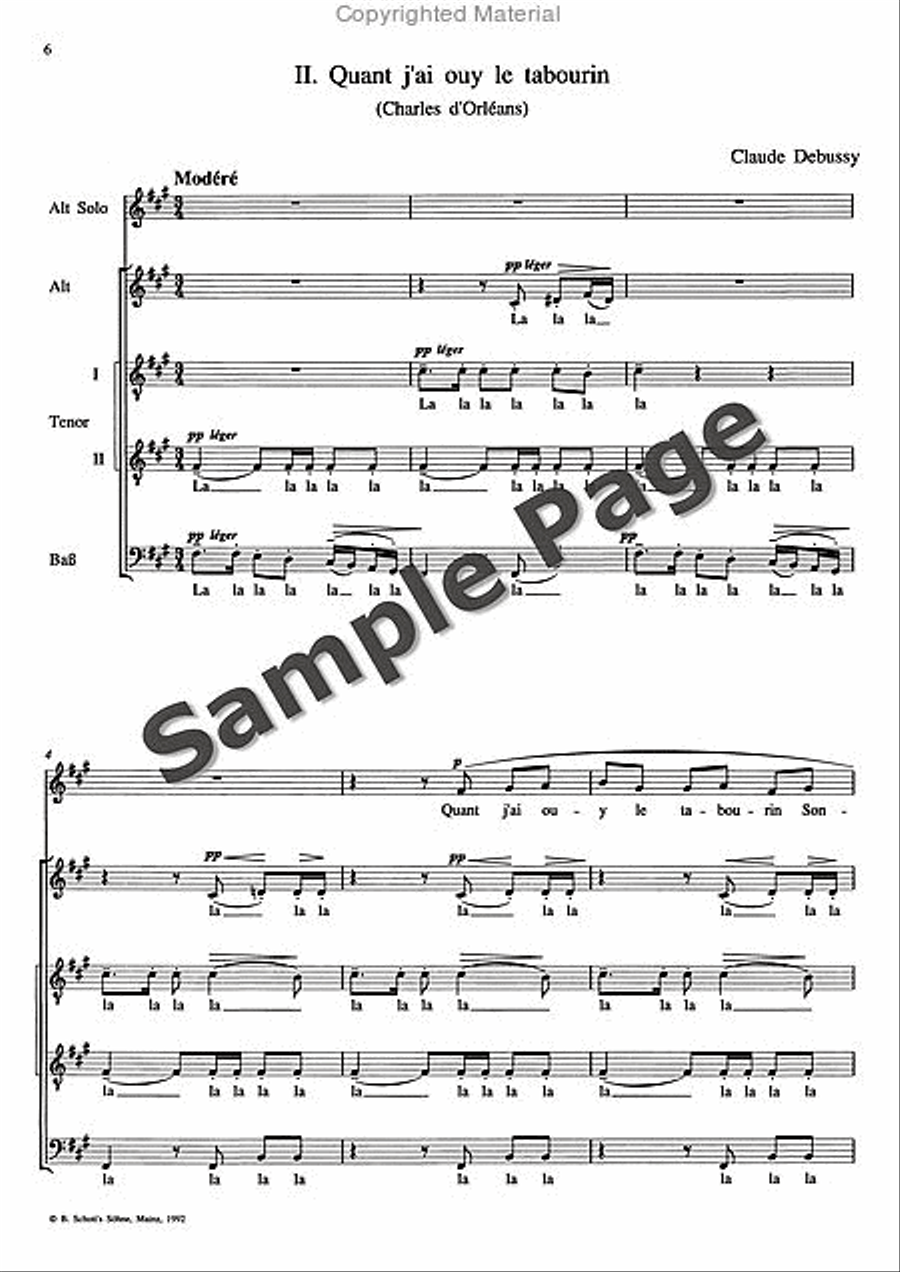 3 Songs of Charles d'Orleáns 4-Part scores gallery preview page 7