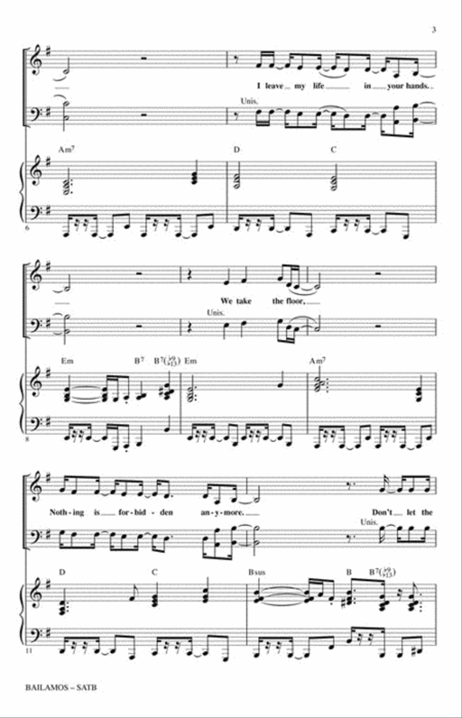 Bailamos Bailamos Show Choir scores gallery preview page 3