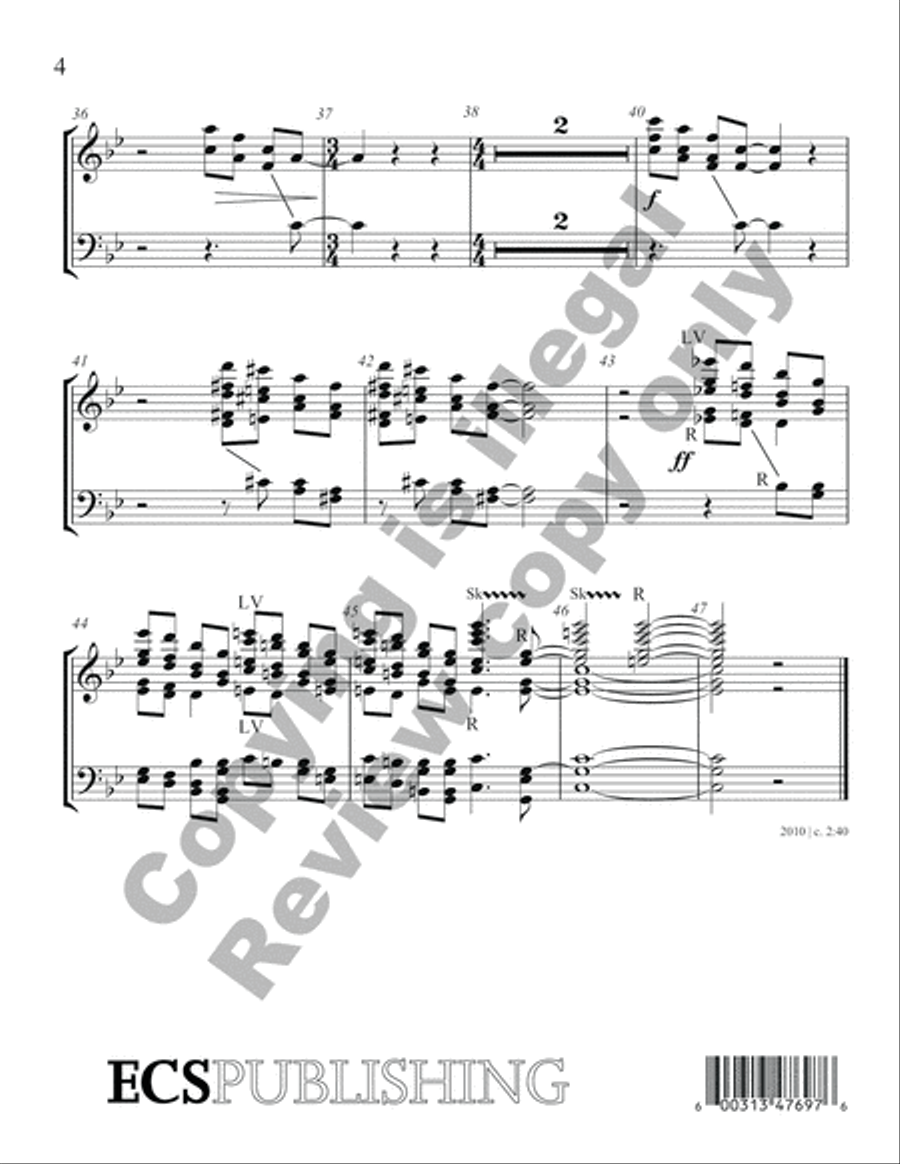Hail, O Blessed Light (Handbell Part) Handbell Choir scores gallery preview page 6