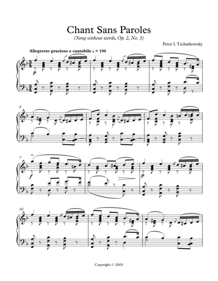 Chant Sans Paroles (Tchaikovsky)