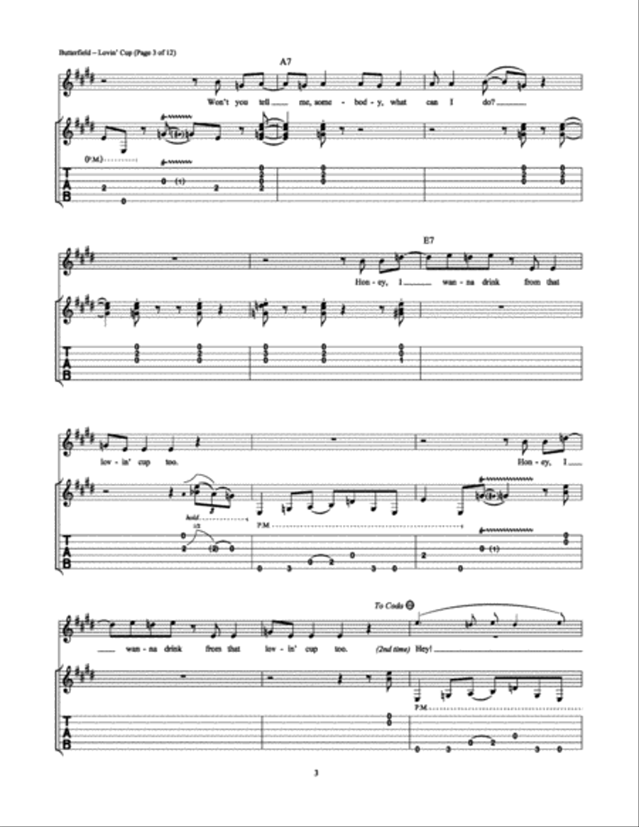 Lovin' Cup Lovin' Cup Electric Guitar scores gallery preview page 3