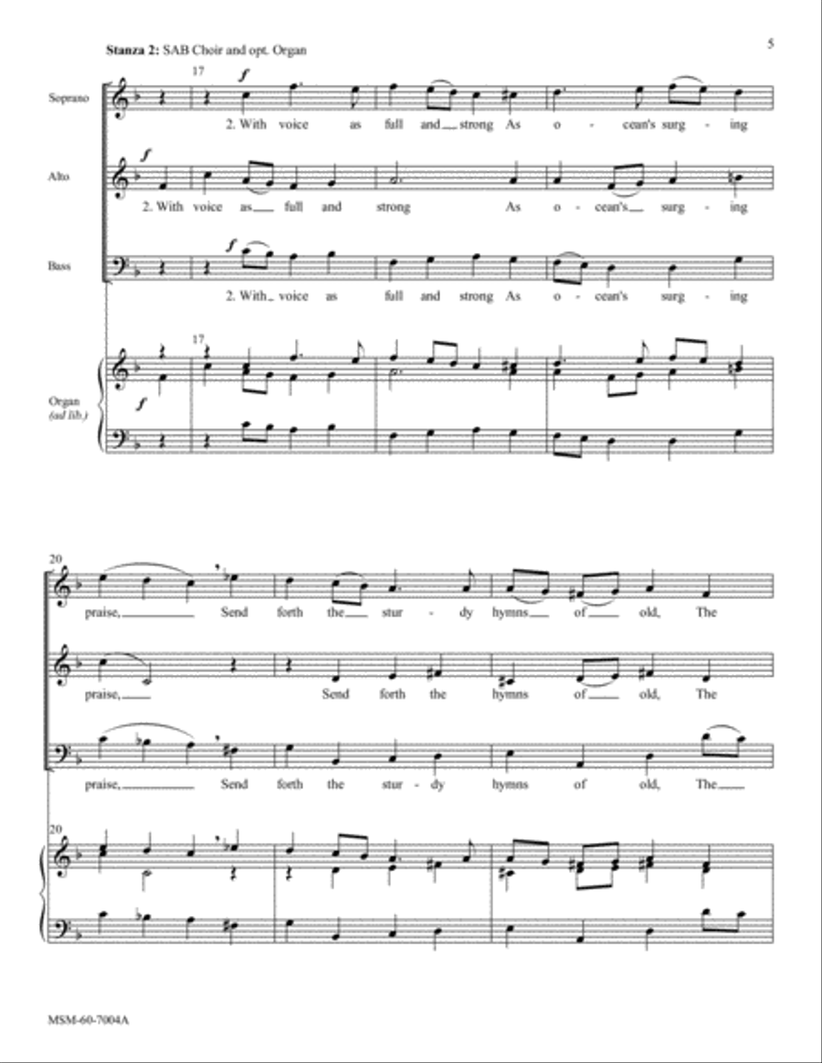 Rejoice, O Pilgrim Throng! (Full Score and Instrumental Parts) Choir scores gallery preview page 4