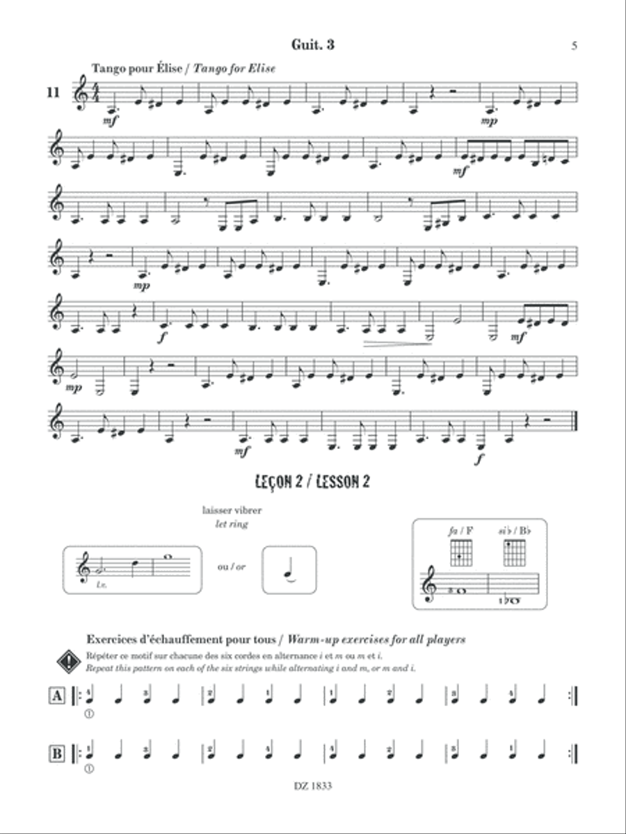 Ma guitare, mon band (guit. 3) vol. 2 Classical Guitar scores gallery preview page 5