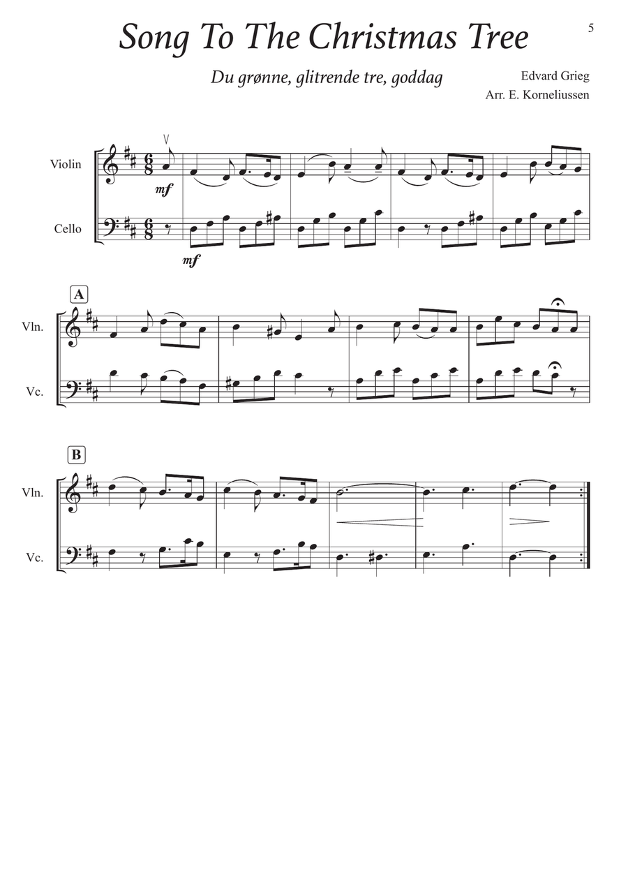 The Christmas Duet Book - 20 Christmas Carols For Violin and Cello String Duet scores gallery preview page 5