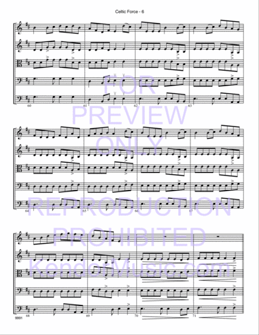 Celtic Force Celtic Force String Orchestra scores gallery preview page 7