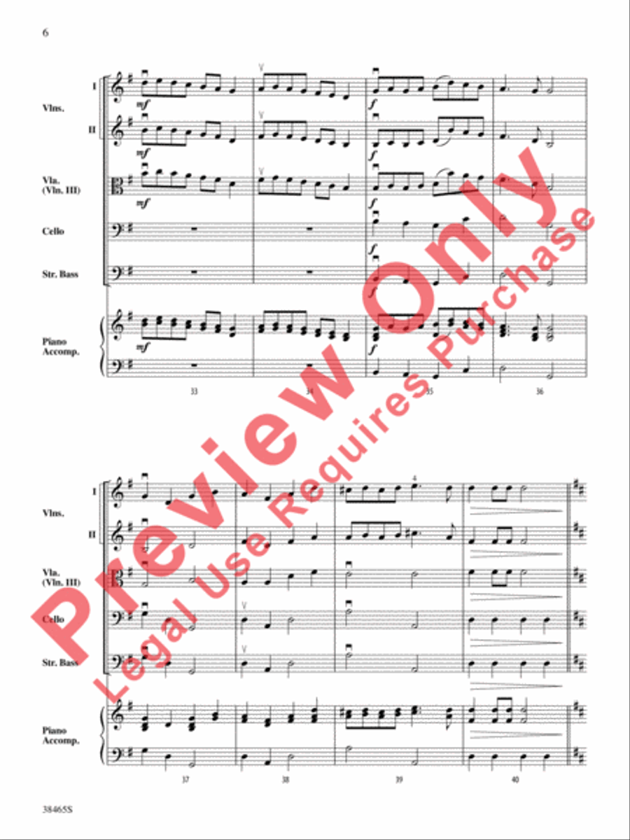 King William's March String Orchestra scores gallery preview page 7