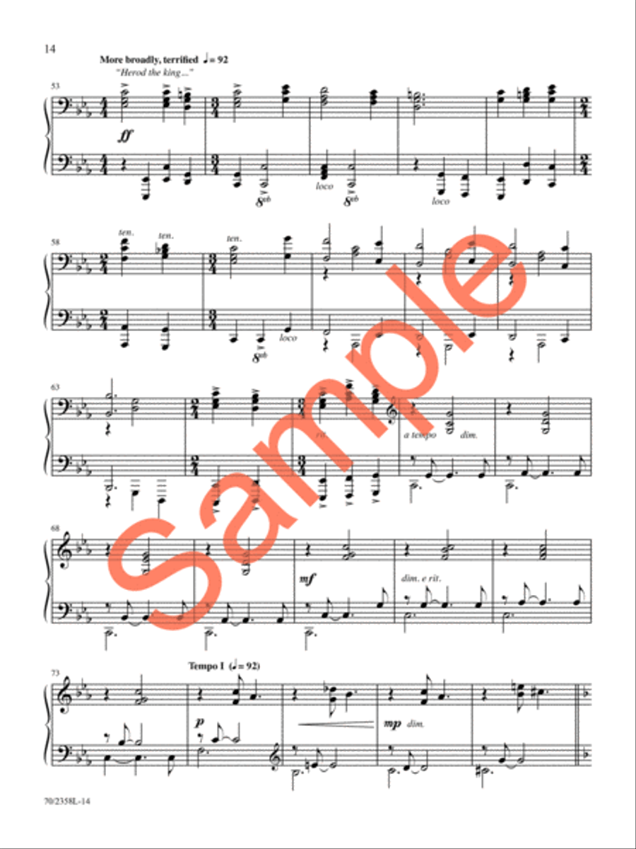Glory Shone Around Piano Solo scores gallery preview page 13